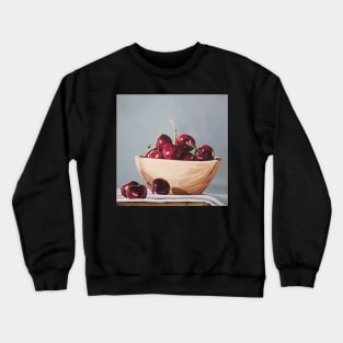 Painting of a Bowl of Cherries Crewneck Sweatshirt